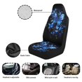 thumbnail image 7 of Uorisanigo Blue Butterflies Car Seat Covers 2 Pcs, Waterproof Universal Front Seat Protector, Easy to Install Automobile Interior Decorate Accessories Universal Fit for Car SUV Trucks, 7 of 7