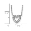 thumbnail image 3 of 925 Sterling Silver Necklace with Pendants Chain CZ Open Heart 18 inch, 3 of 4