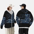 thumbnail image 4 of Balery Navy Camouflage American Flag Sudadera ligera de manga larga con capucha y protección solar UPF 50+ para hombre y mujer, ideal para pesca y running-3X-Large, 4 of 7
