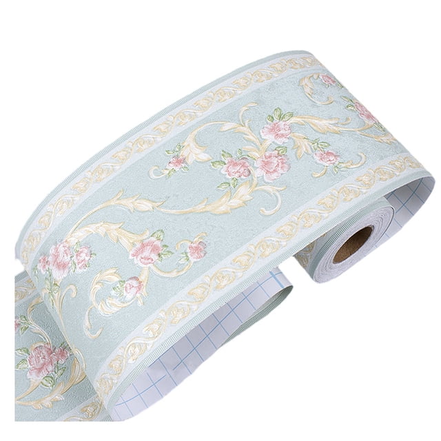 Guardoinrt Waterproof Wallpaper Border Living Space With Style Instantly Change Look Of Room PVC Creative light green floret 1Set