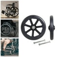 thumbnail image 3 of 2x Roues avant Roulements de 8 Pouces pour Fauteuils Roulants Rollators Déambulateurs Roulements Déambulateurs Noir, 3 of 8