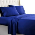thumbnail image 2 of 400 Thread Count 4 Piece Quality Sheet Set Deep Pocket 12 Inch 100% Egyptian Cotton Color Royal Blue Size Twin with 2 Side Pockets, 2 of 4