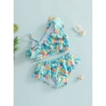 thumbnail image 2 of Kids Girls Swimsuits Rainbow Pineapple Strawberry Ruffle Tank Tops Bikini Sets Infant Beach Swimming Suits, 2 of 8