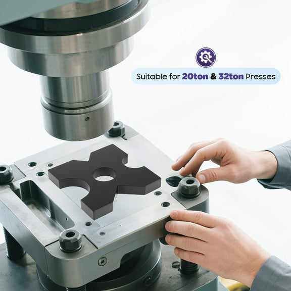 2 PCS H-Frame Hydraulic Shop Press Plate, Black, Iron Press Plate for Workshops, Factories 18 X 18 X 2.5cm