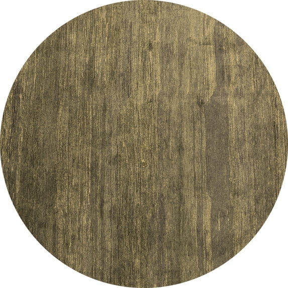 Ahgly Company Indoor Round Abstract Brown Contemporary Area Rugs, 8' Round