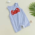 thumbnail image 6 of JUMEYU Toddler Boy Clothes Newborn Baby Boy Outfit Romper Short Sleeve Jumpsuit Cute Infant Boy Clothes 0 3 6 9 12 18 24 Months (Blue,3-6 Months), 6 of 8