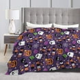 thumbnail image 4 of Kll Fleece Blanket Plush Throw Blanket Halloween Sweet Candy,Soft Fuzzy Cozy Flannel Blanket For Couch Sofa Bed.(60"X50"), 4 of 9