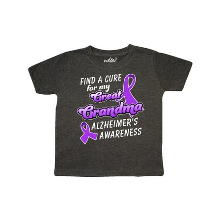 

Inktastic Alzheimer s Awareness Find a Cure for my Great Grandma Gift Toddler Boy or Toddler Girl T-Shirt