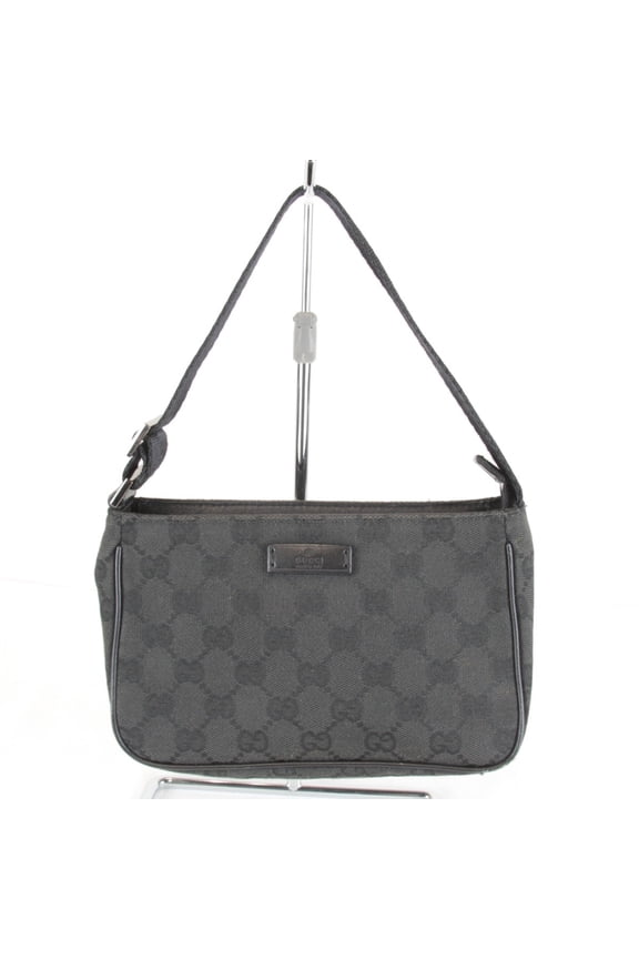 Pre-Owned GUCCI 106644 002404 Pouch Mini Handbag GG Canvas 150g Women's Black