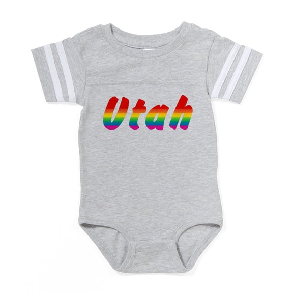 CafePress - Utah Rbw Txt - Cute Infant Baby Football Bodysuit