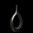 thumbnail image 3 of Jarrón de cerámica de estilo nórdico, diseño hueco, colección minimalista, flor decorativa. Negro, 3 of 7