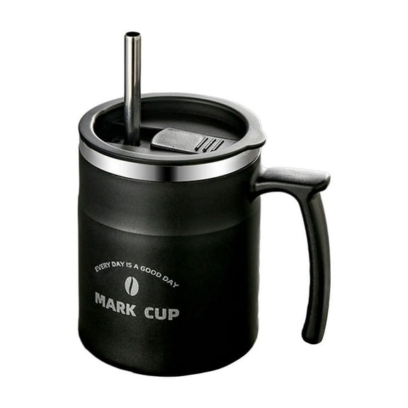 Stainless Steel Tumbler 16oz Double Wall Vacuum Mug Insulated Travel Coffee Cup with Lid Handle Hot Cold Drink Container Home Office