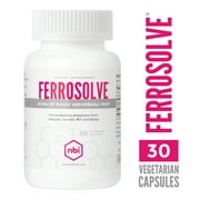 NBI FerroSolve, Best Absorption Iron Supplement 45 mg | High Potency Without GI Side Effects | 30ct Veggie Capsules