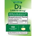 thumbnail image 3 of Suplemento de vitamina D3 de alta potencia de Nature's Truth 2000 UI 150, 3 of 4