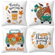 thumbnail image 2 of Funda de cojín de felpa estampada con hojas de calabaza, gnomos, camión, festival de la cosecha de otoño, sofá, sala de estar, coche, 2 of 5
