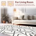 thumbnail image 2 of ODIKA 5' x 7' Machine Washable Non-Slip Area Rug, Geometric Diamond High Traffic Rug, White, 385399, 2 of 7