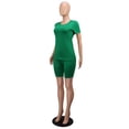 thumbnail image 3 of Kmbangi Women 2PCS Sports Set   +Slim Solid Color Top Short High Waist Pants Tracksuit Set, 3 of 6