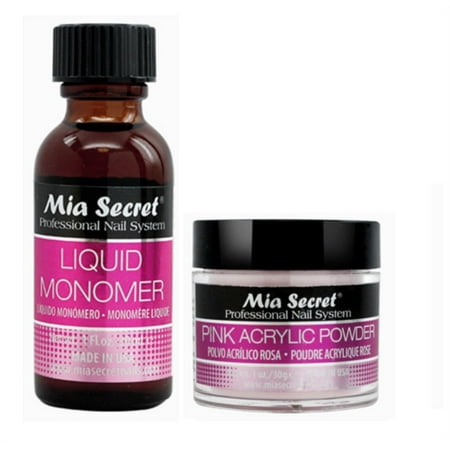 Mia Secret Liquid Monomer 1 oz and Pink Powder 1 oz