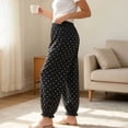 thumbnail image 5 of Women's Polka Pajama Pants Casual Loose Fit Jogger Lounge Pants Lightweight Soft Sleepwear with Pocket, 5 of 6