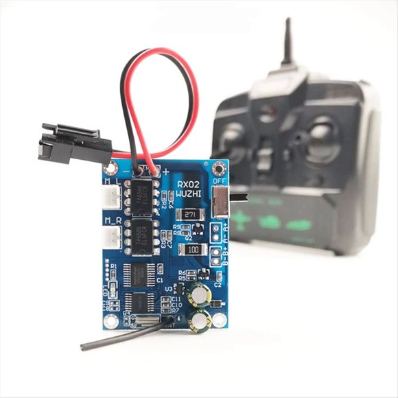 Kit de Transmisor y Receptor de Gran Potencia, de Radiocontrol Remoto para de Cebo RC, Control Remoto DIY, Distancia de 500 M, 1 Juego.