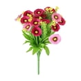 thumbnail image 2 of Tallos de crisantemo artificial | Ramo pequeño de margaritas de plástico sintético | Arreglos florales decorativos de seda para centros de mesa de bodas y decoración del hogar, 2 of 6