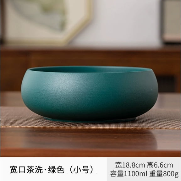 WHAMVOX  Ceramic Flowerpot Succulent Planters for Indoor Plants Dark Green