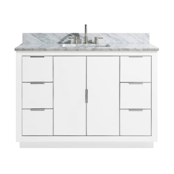 Avanity Austen-Vs49-S-C Austen 48" Free Standing Single Basin Vanity Set - White