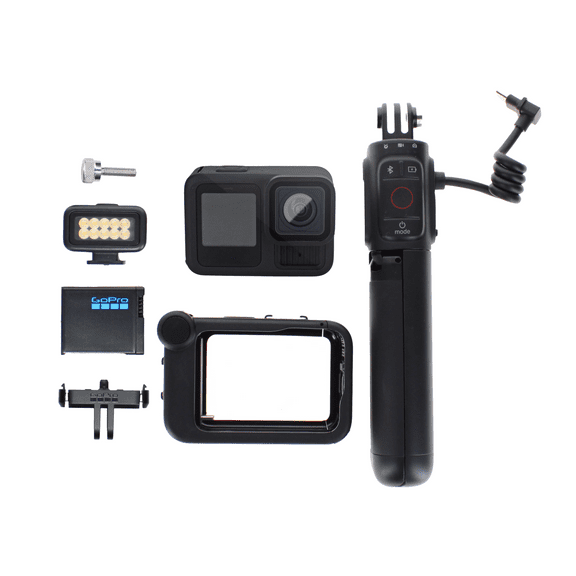 Open Box GoPro HERO13 Black Creator Edition - Includes HERO13 Black, Volta (Battery Grip, Tripod, Remote), Media Mod, Light Mod, Enduro Battery, Magnetic Latch Mount and Carrying Case