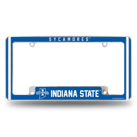 INDIANA STATE ALTERNATE DESIGN ALL OVER CHROME FRAME