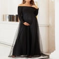 thumbnail image 2 of Chic Tulle Gown with Off Shoulder Style for Pregnant Women, 2 of 6