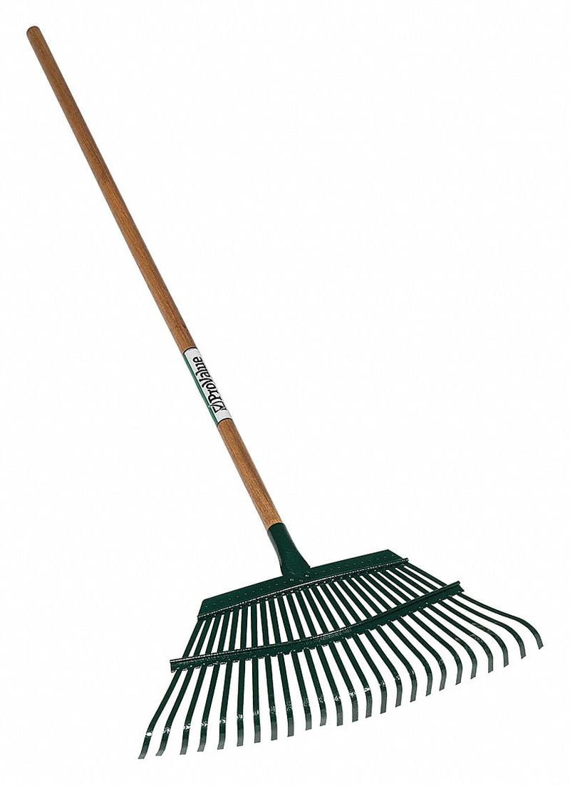 2 in 1 Leaf  Garden Lawn Leaves Grass and trash Swedish steel  Rake-Imported 