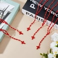 thumbnail image 5 of Knotted Rosary Necklaces Easter Lightweight Long String Necklace 74cm/29.13 inch Knotted Cord Rope with Braid Rosary Beads Necklace for Men Women Colorful, 5 of 9