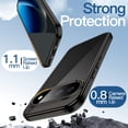 thumbnail image 3 of JETech Case for Google Pixel 11, Anti-Yellowing, Hard PC Clear Back, TPU Bumper (Black), 3 of 6
