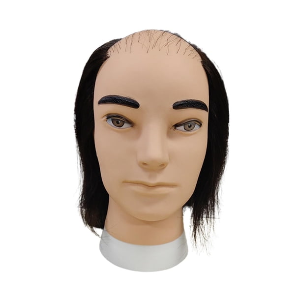 Peluca de cabeza de maniquí calva para hombre, modelo de exhibición, pelucas que hacen estilismo, peluca para maniquí suave, cabeza para cortar, pract