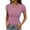1Pink379, variant on XAOFW Women'S T Shirts Fashion Slim Crew Neck Basic Shirt Stretchy Ladies Short Sleeve Solid Color Comfort Soft Casual Daily Wear Tops