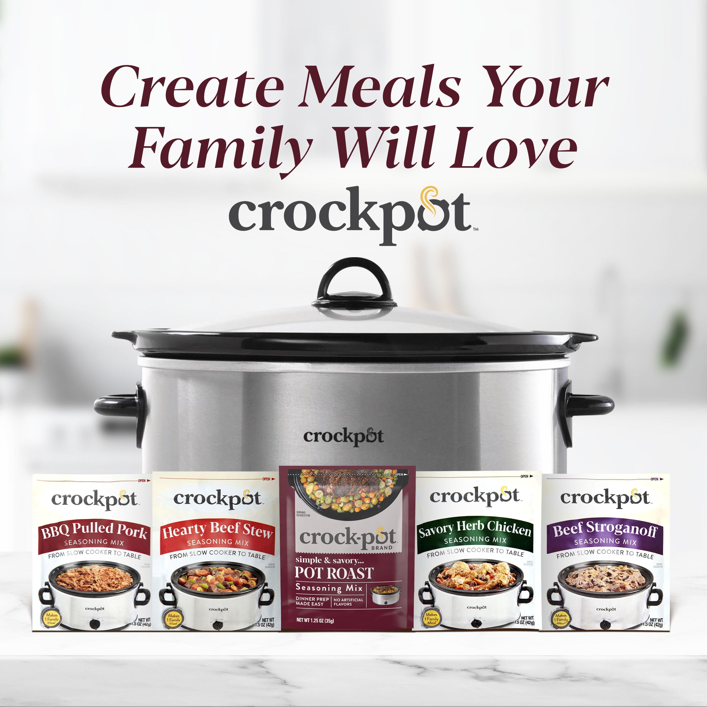 (6 pack) Crock-Pot Savory Pot Roast Seasoning Mix, 1.25 oz