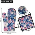 thumbnail image 6 of Pioneer Flower Kitchen Oven Mitt and Pot Holder Sets 2 Pcs for Baking, Cooking and Grilling, Heat Resistant Up To 392 °F, 6 of 7