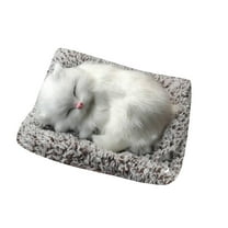 Adorable Toy Mini Cat in Mattress with Meow Sounds Sleeping Kitty Toy for Kids Boys Girls Cute Interactive Pet