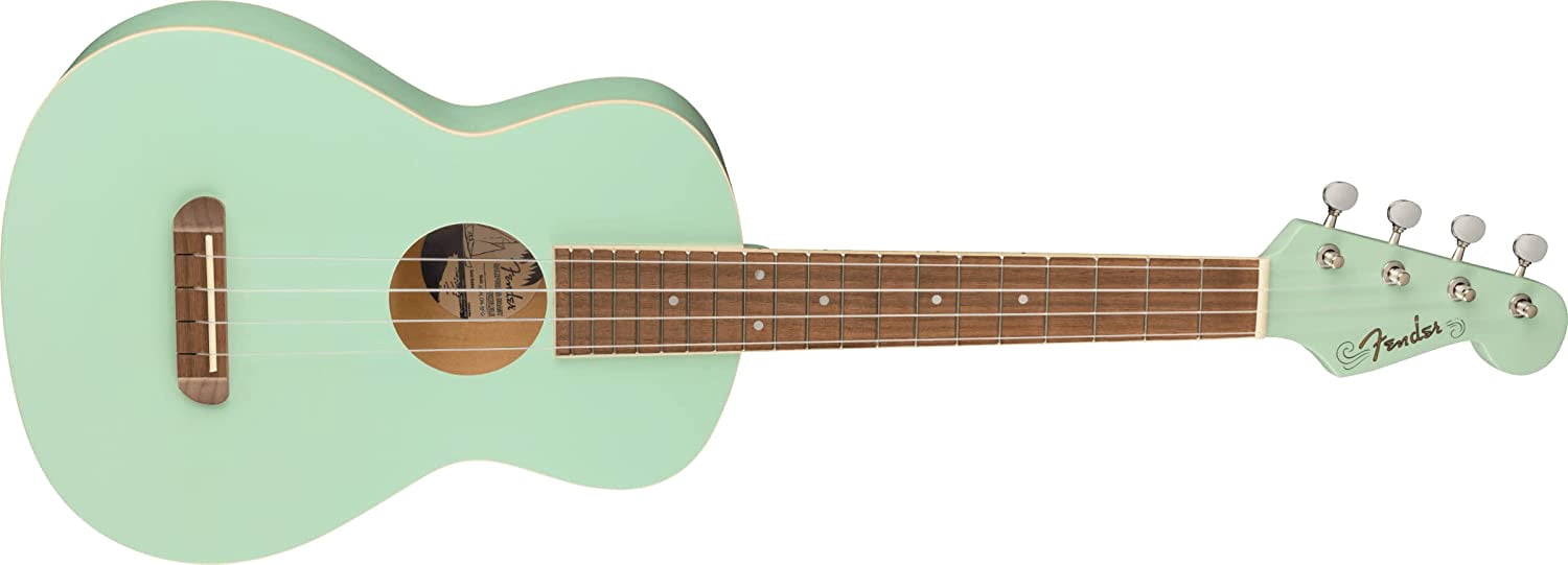 Fender Avalon Tenor Ukulele, Walnut Fretboard, Surf Green Model 0970450557