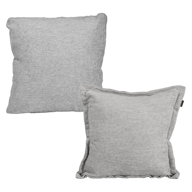 Set de 2 Cojines Decorativos (1 Cuadrado + 1 Cuadrado Grande) Niz Plata