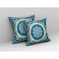 thumbnail image 2 of Jewel Circle Indoor/Outdoor Pillow with Removable Cover in Blue Turquoise26x26, 2 of 5