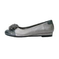 thumbnail image 3 of FUZZY Andie Women Extra Wide Width Metallic Slip On Flats PEWTER 7, 3 of 6