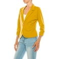 thumbnail image 2 of MOA COLLECTION Women's Basic Long Sleeves Button Blazer Jacket, 2 of 6