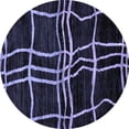 thumbnail image 1 of Ahgly Company Indoor Round Abstract Blue Modern Area Rugs, 3' Round, 1 of 4