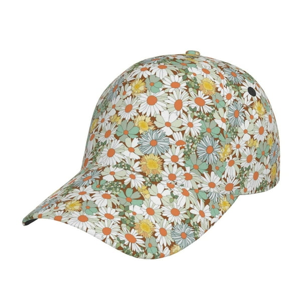 Balery Daisy Gorra de béisbol de tamaño ajustable para correr, entrenar y actividades al aire libre. Gorra de papá para todas las estaciones.