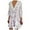 Pink, variant on Women's V Neck Jacquard Quarter Sleeve Bohemian Cutout Floral Sexy Beach Dress,Red,S
