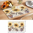 thumbnail image 6 of Sunflower Placemats Set of 6 Yellow Summer Botanical Floral Farmhouse Place Mats Indoor Wipeable Table Mats Washable Cloth Dining Table Placemats for Kitchen Holiday Party Home Decor 13x19 Inch, 6 of 9