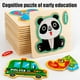 thumbnail image 5 of Rompecabezas De Animales De Dibujos Animados De Madera Para Niños, Juguetes De Educación Temprana Para Niños, Desarrollo De Coordinación Mano-Ojo Minnieouse FN007803-03, 5 of 6