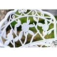 thumbnail image 2 of White Metal Rose Garden Bench, 2 of 5