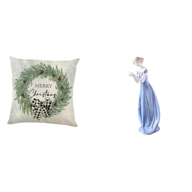 Funda de cojín festiva de dama nórdica, estatua de niña de , adorno moderno para sofá, hogar, oficina, estante, decoración de escritorio